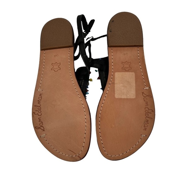 Sam Edelman Gabrielle Beaded Shell Boho Ankle Strap Sandals Size 6 1/2 Women's - Picture 9 of 9